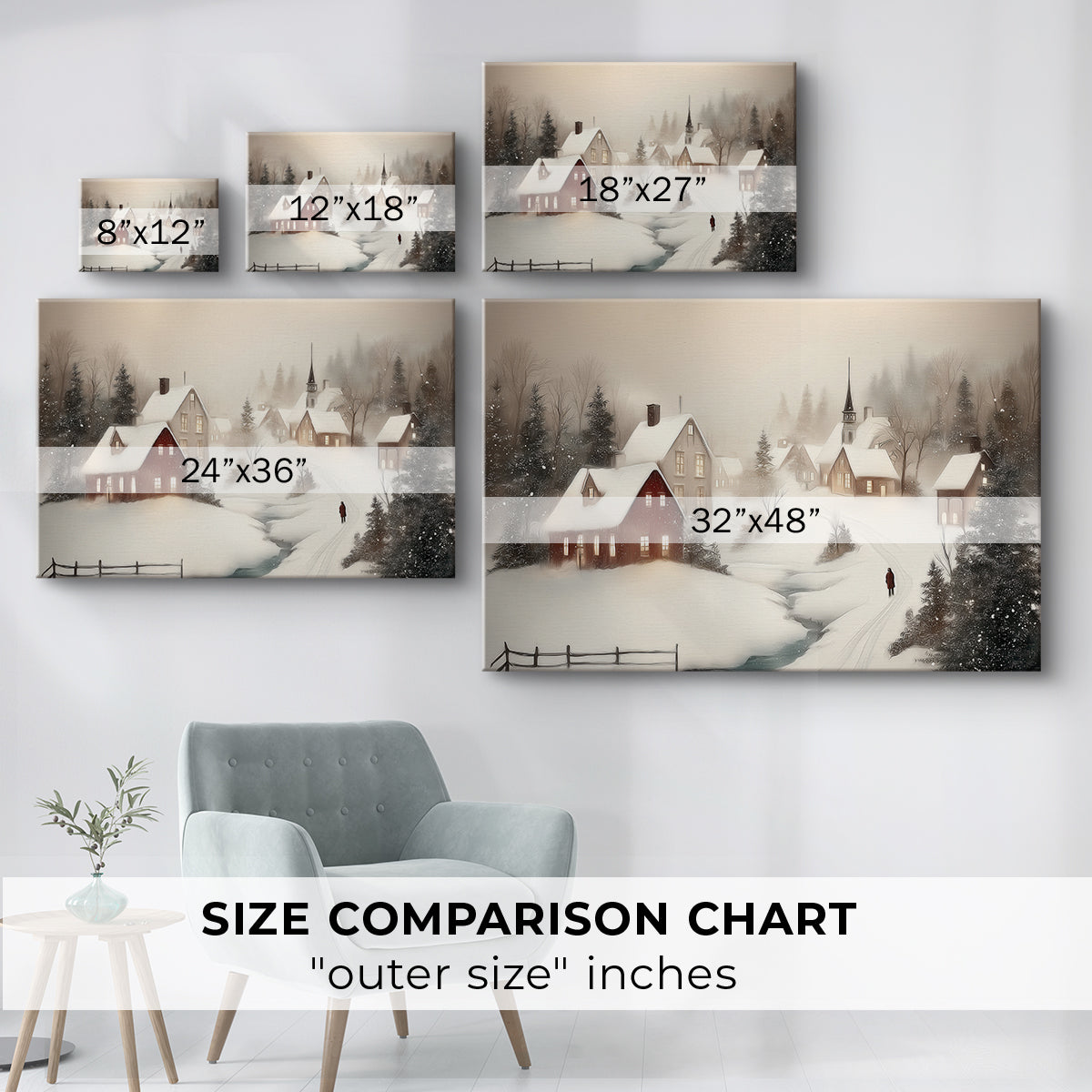 Golden Yule Promise - Canvas Art Print