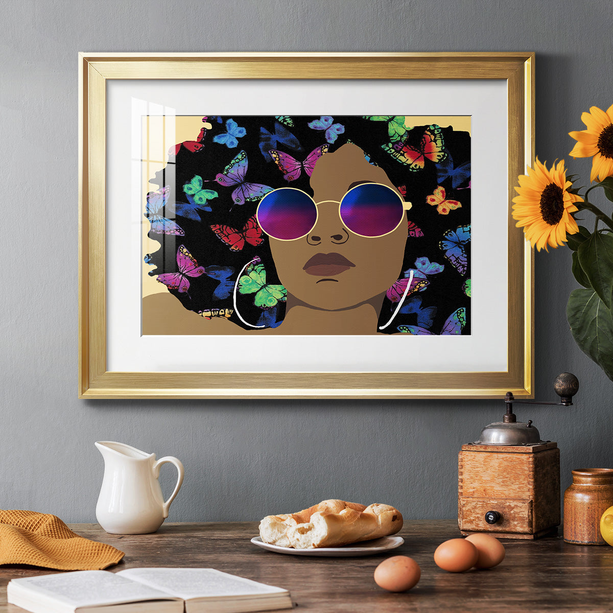 Butterfly Diva I Premium Framed Print - Ready to Hang