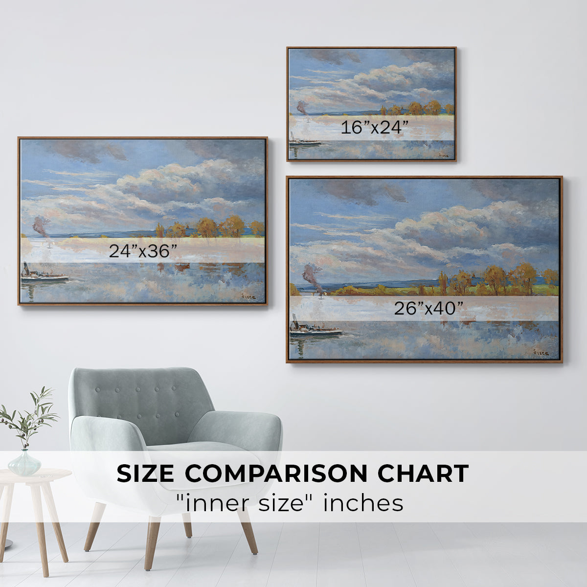 The Banks of the River Seine, 1893 - Floater Framed Canvas Print