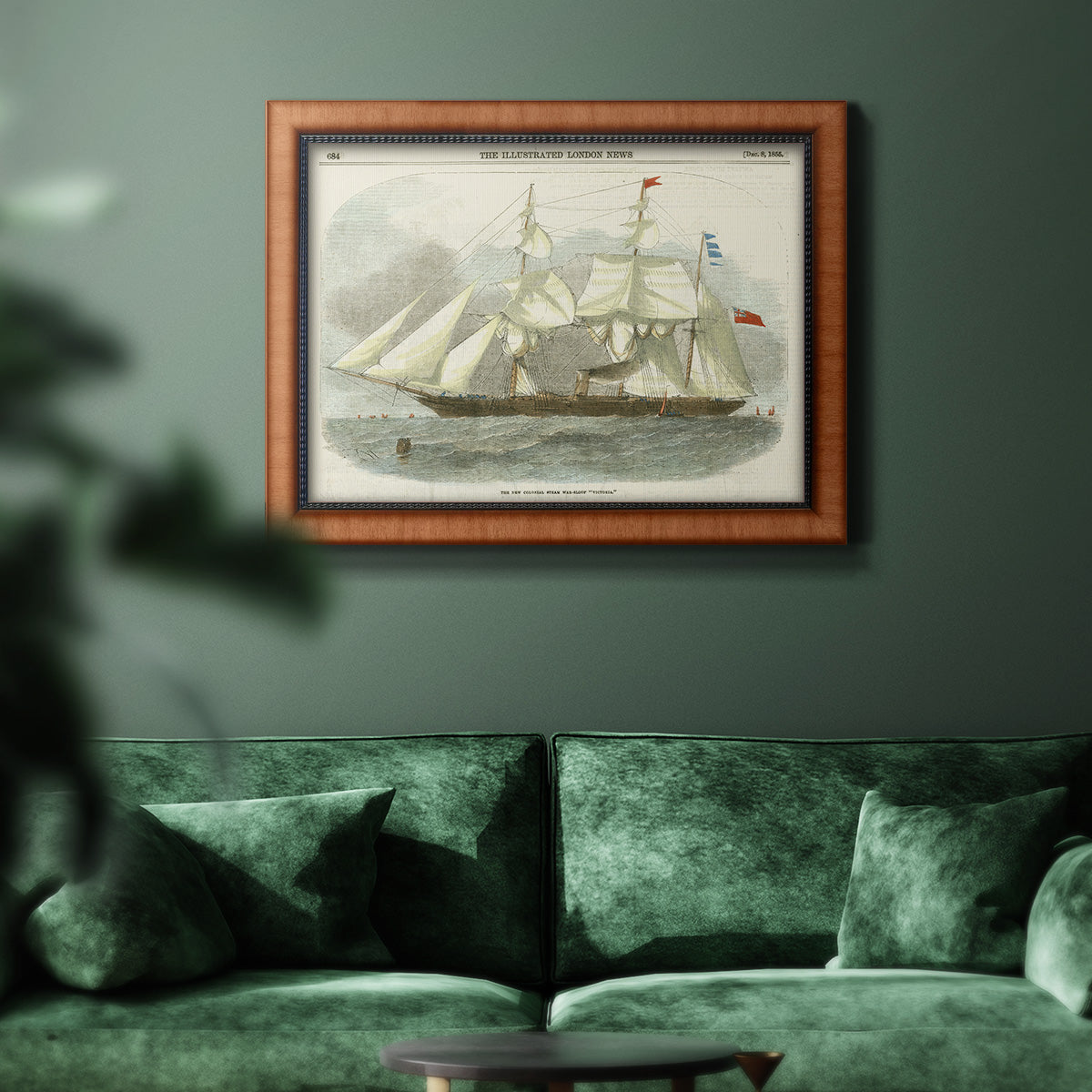 Antique Clipper Ship III Premium Framed Canvas- Ready to Hang