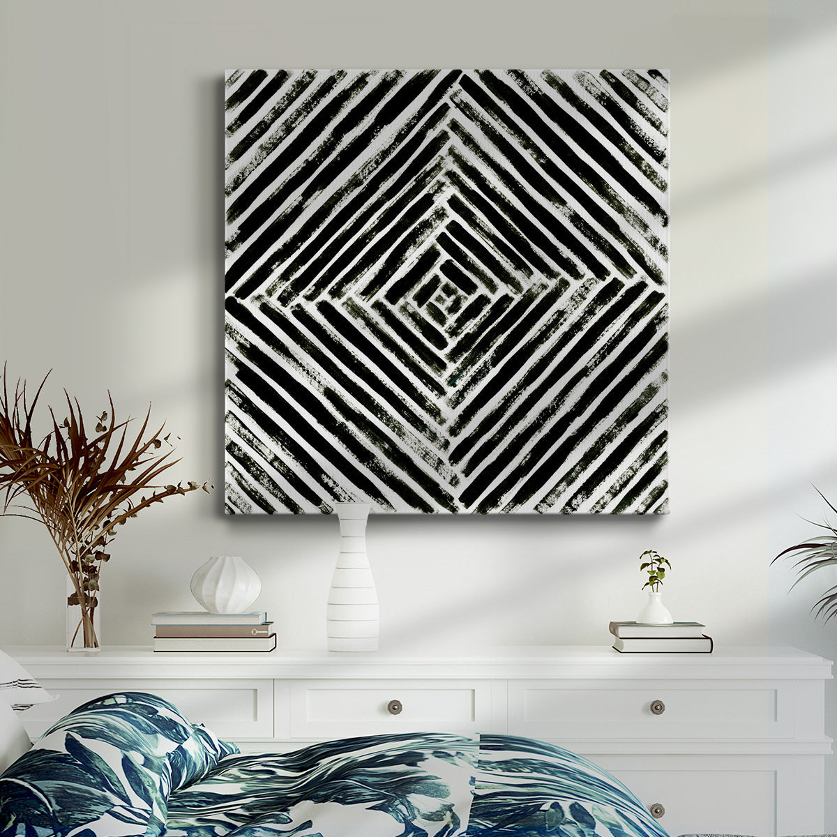 Concentric Ink IV - Canvas Art Print