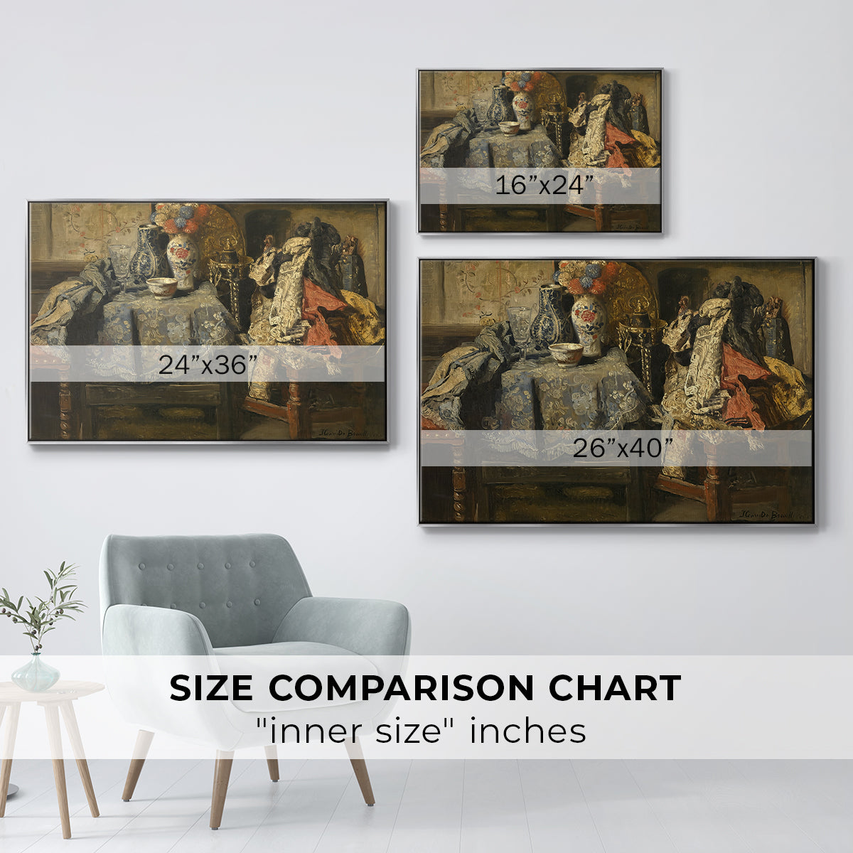 Still Life Requisites, 1885 - Floater Framed Canvas Print