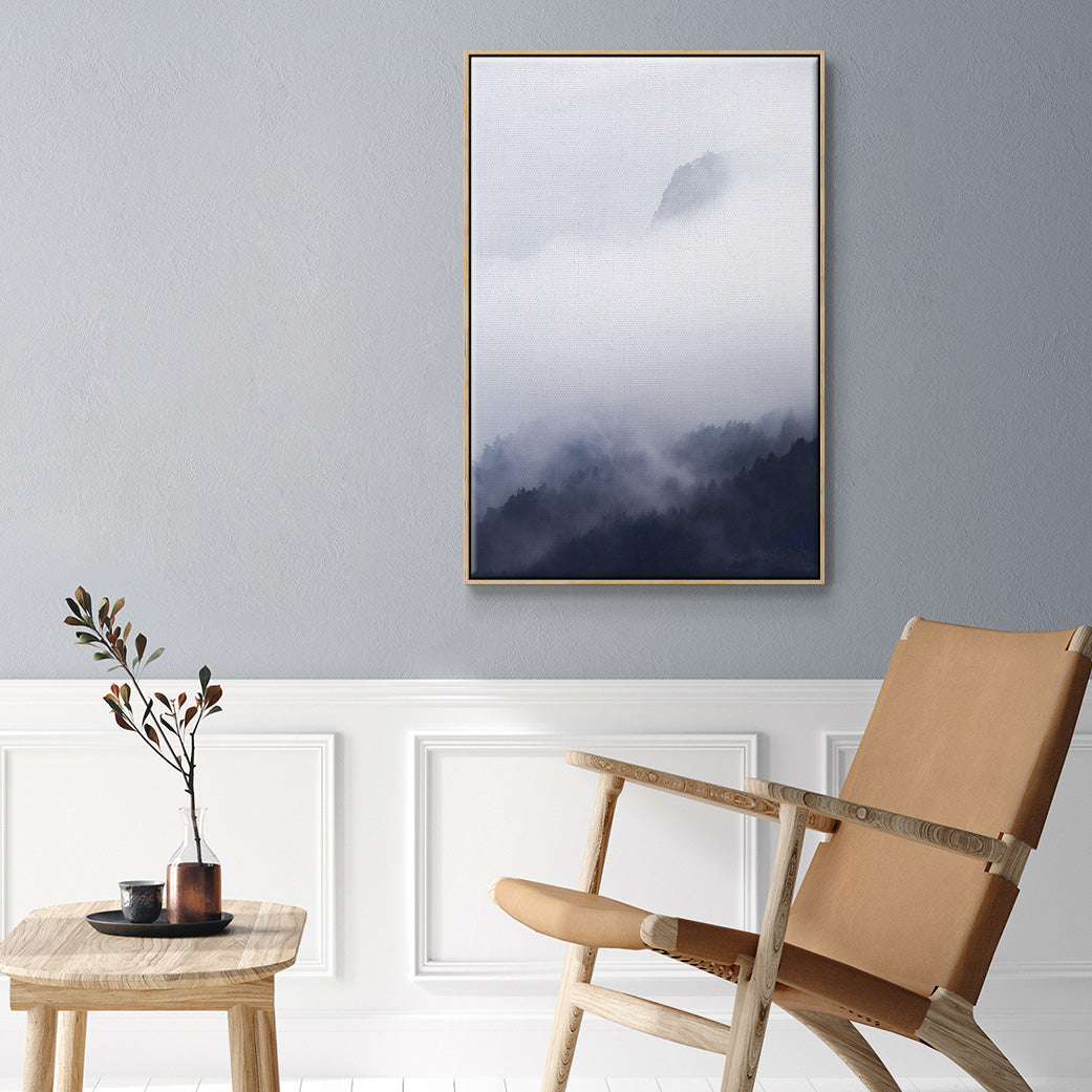 Above the Clouds - Floater Framed Canvas Print