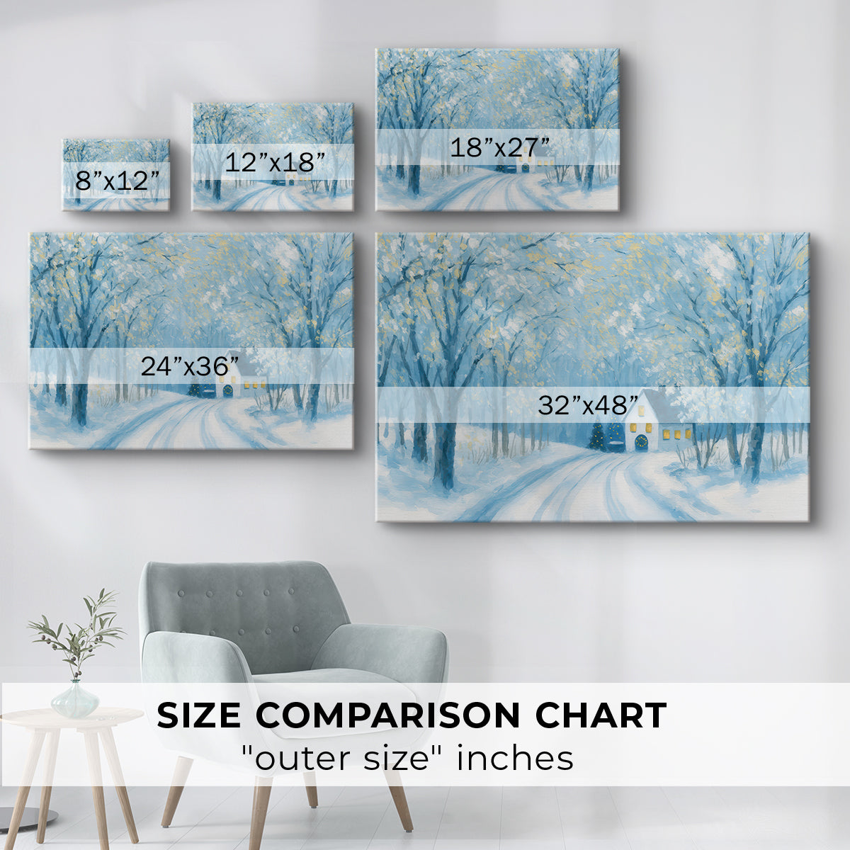 Mint Fir Hearth - Canvas Art Print
