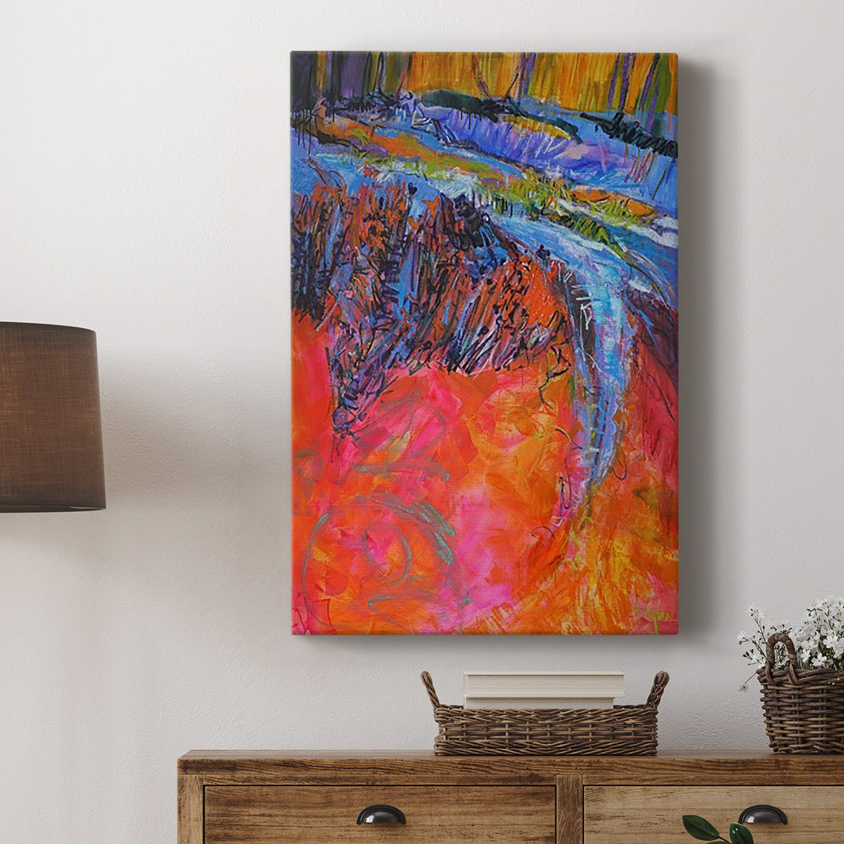 Vibrant Flow I Premium Gallery Wrapped Canvas - Ready to Hang