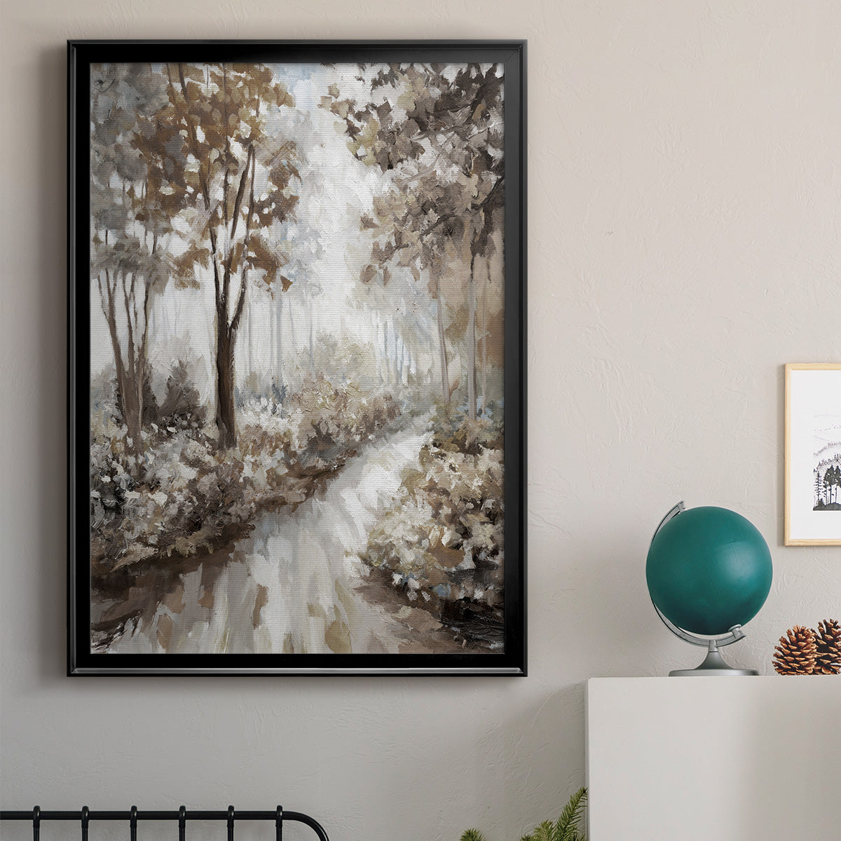 Into the Woods - Modern Framed Canvas Print