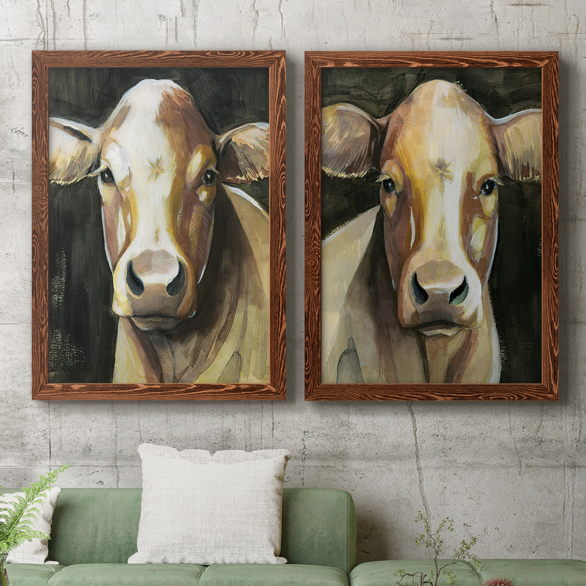 Sweet Eyes I - Premium Framed Canvas 2 Piece Set - Ready to Hang