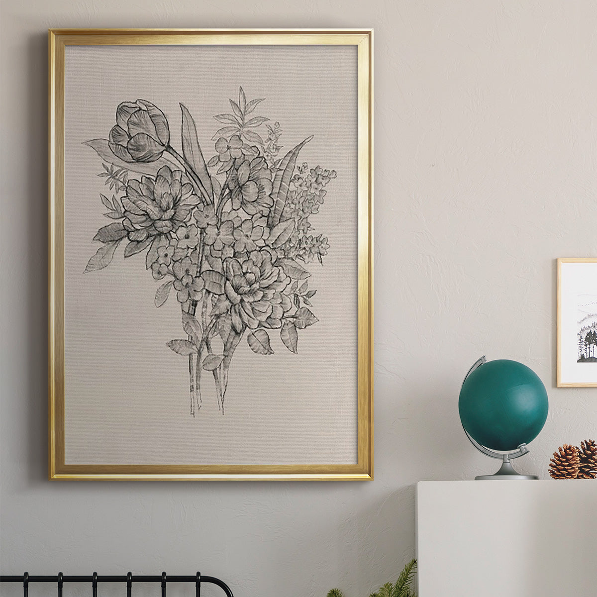 Floral Bouquet I - Modern Framed Canvas Print