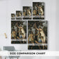 Size comparison chart for canvas art prints, showing multiple size options.