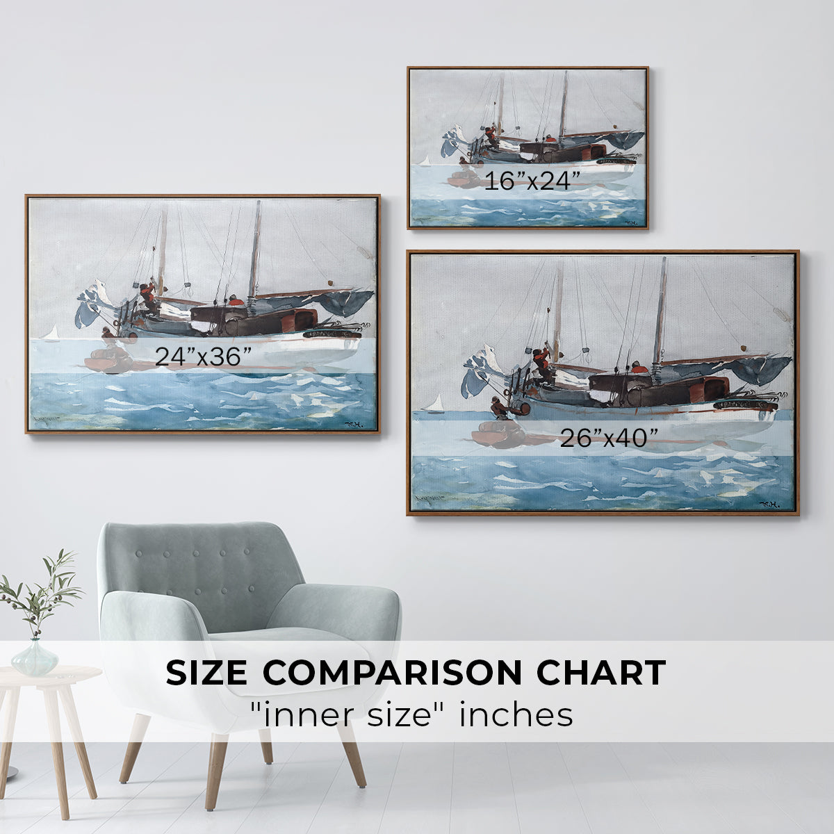 Taking on Wet Provisions, 1903 - Floater Framed Canvas Print