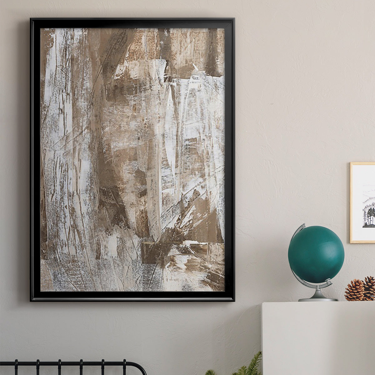 Bronzed I - Modern Framed Canvas Print