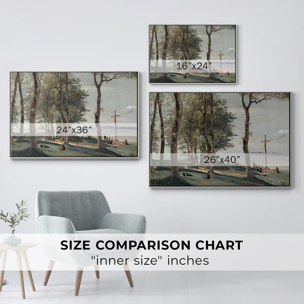A Calvary on the Cote de Grace, c. 1829 - Floater Framed Canvas Print