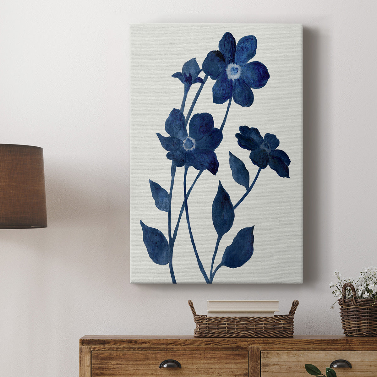 Indigo Bloom II - Canvas Art Print