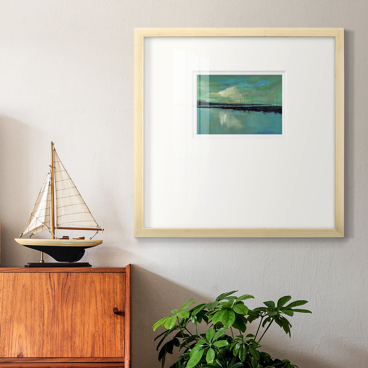 Harbor Light Premium Framed Print Double Matboard