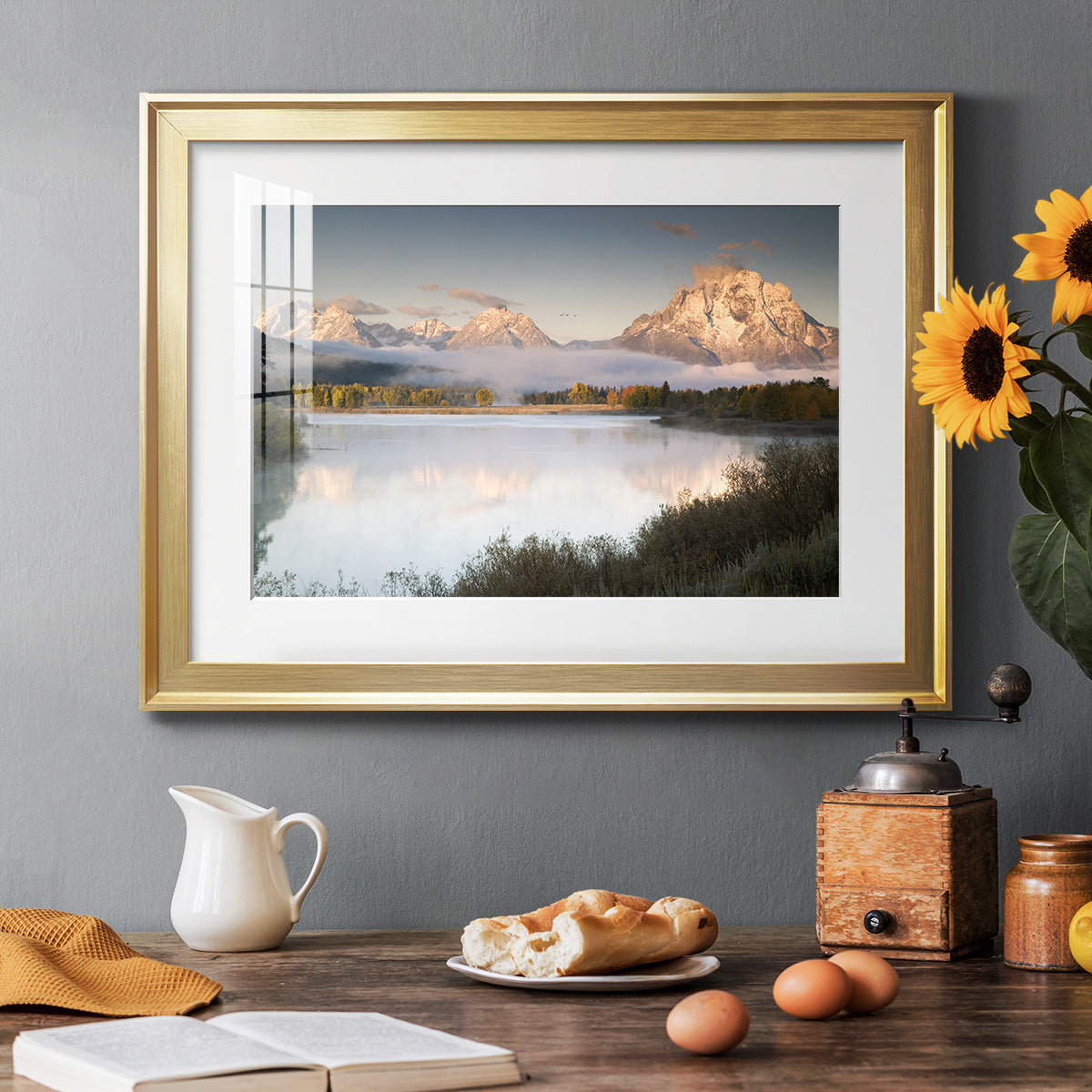Snake River Fog - Modern Framed Art Print