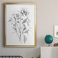 Wild Roses Sketch - Modern Framed Canvas Print