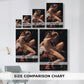 Size comparison chart for canvas art prints, showing multiple size options.