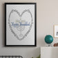 Hanukkah Heart - Modern Framed Canvas Print