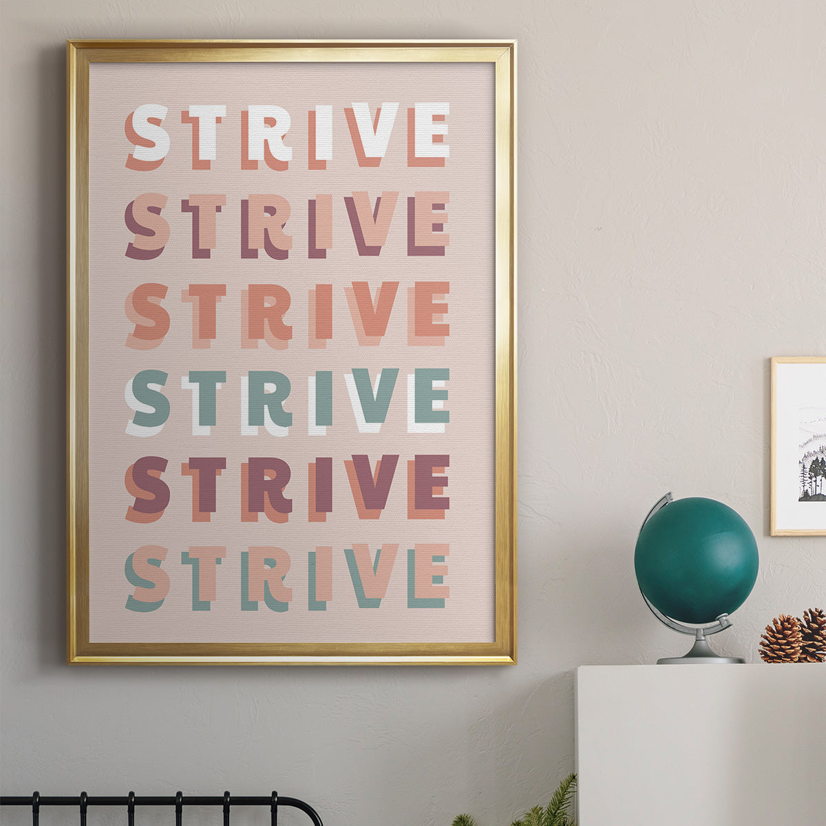 Strive - Modern Framed Canvas Print