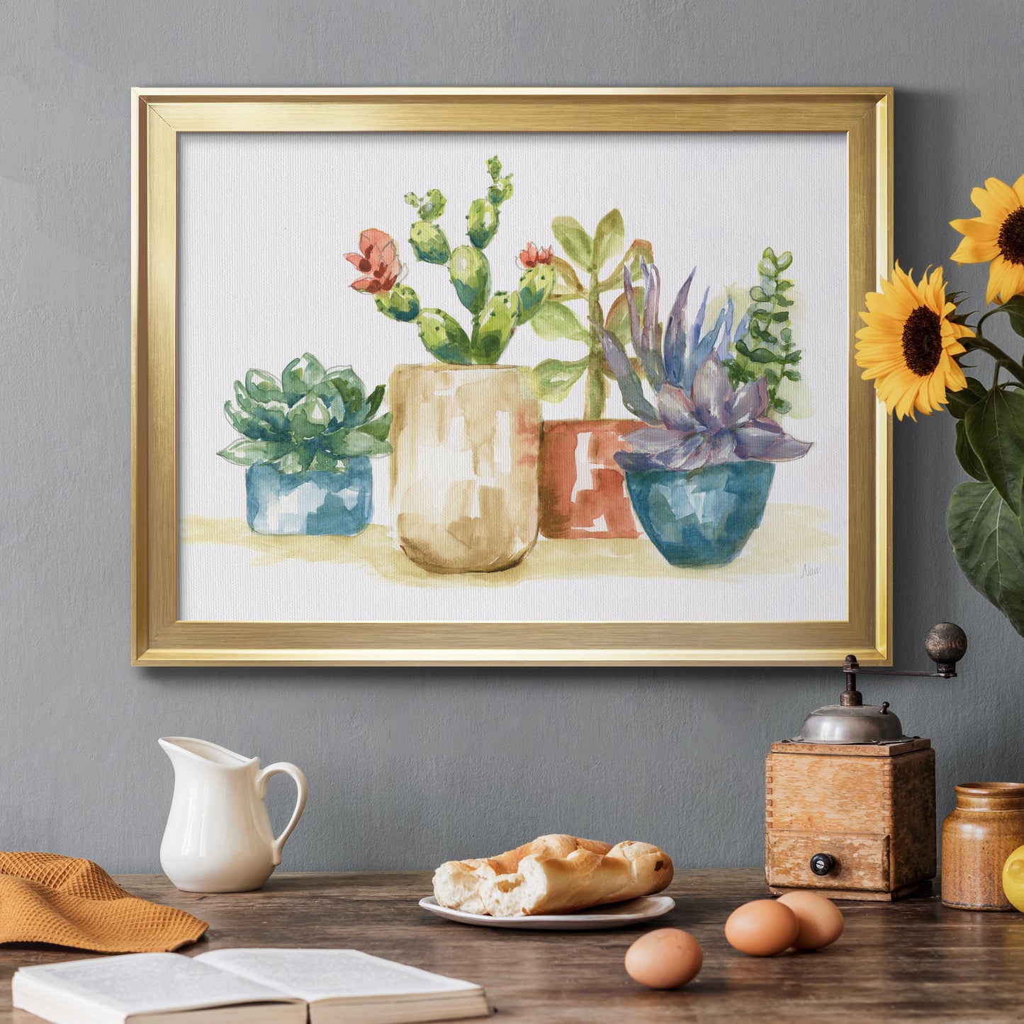 Summer Succulents I Premium Classic Framed Canvas - Ready to Hang