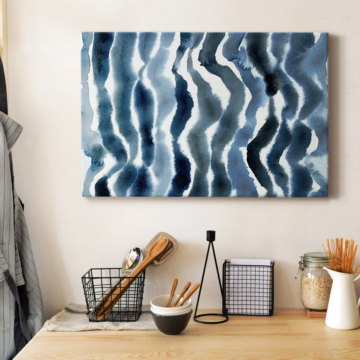 True Blue Wave II Premium Gallery Wrapped Canvas - Ready to Hang