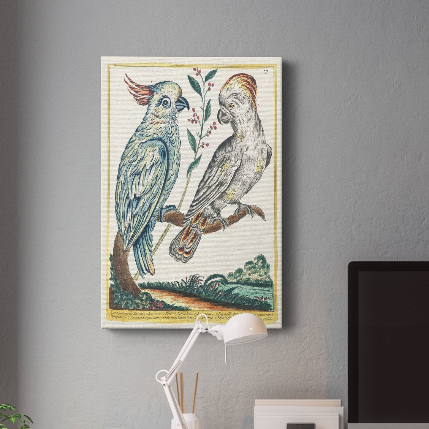 Pastel Birds I Premium Gallery Wrapped Canvas - Ready to Hang