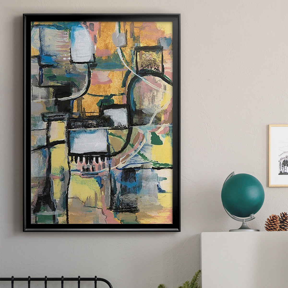 Memory Screen II - Modern Framed Canvas Print