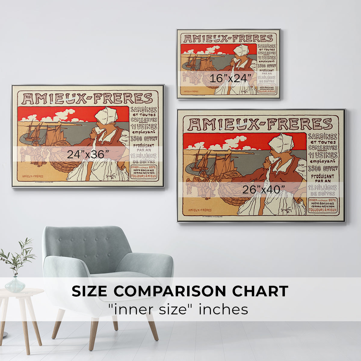Amieux-Frères (Advertising Poster), 1899 - Floater Framed Canvas Print