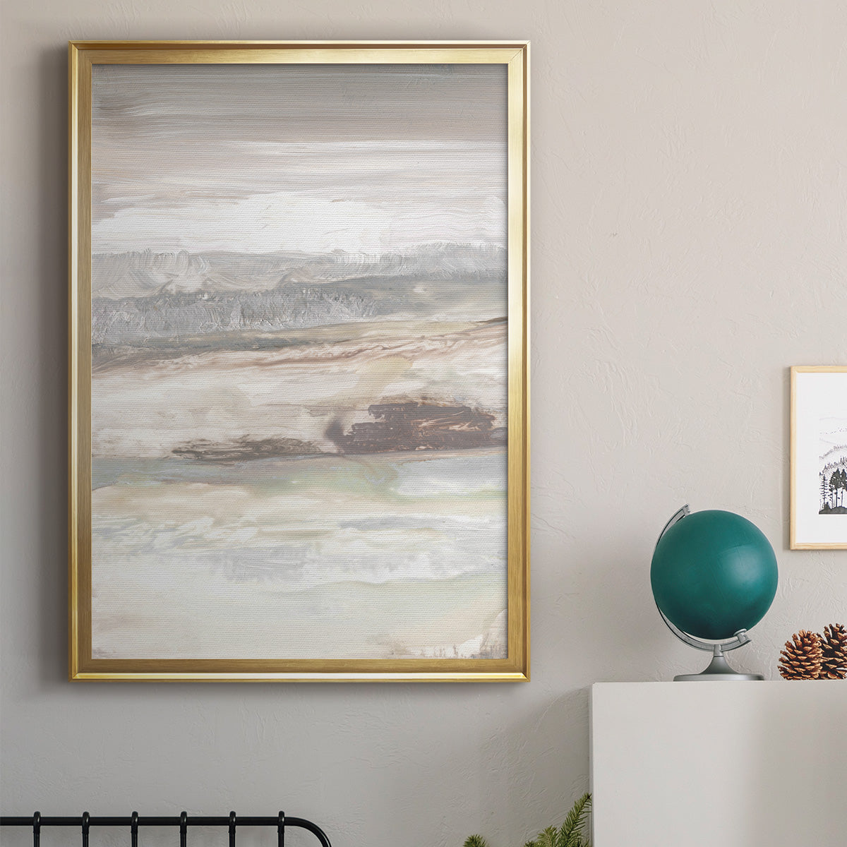 Neautral September Sky - Modern Framed Canvas Print