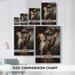 Size comparison chart for canvas art prints, showing multiple size options.