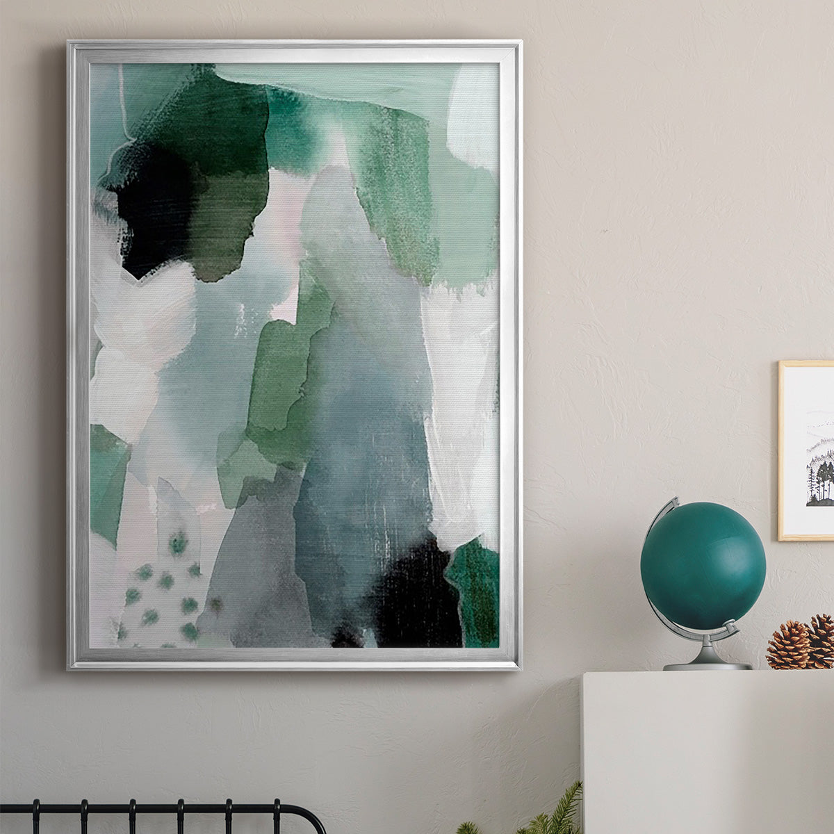 Turquoise Waters I - Modern Framed Canvas Print