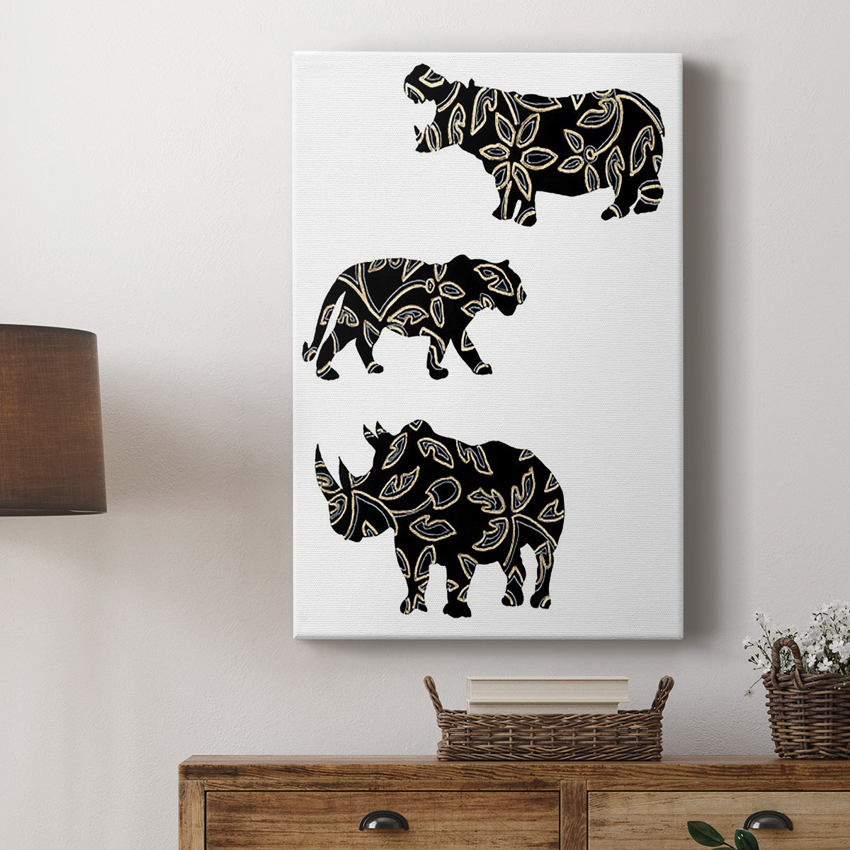 Ornamental Safari Animals II - Canvas Art Print