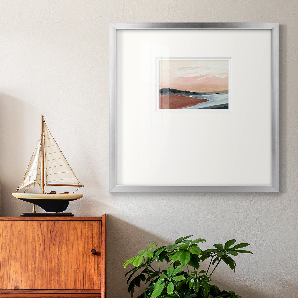 Paynes Coast I Premium Framed Print Double Matboard