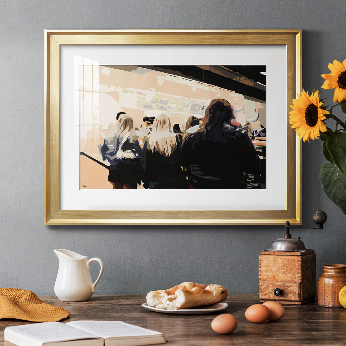 Late Night Queue Premium Framed Print - Ready to Hang