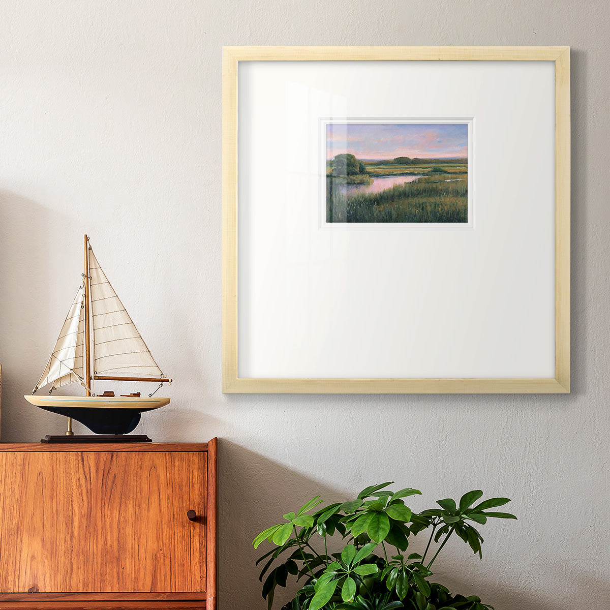 Spring Marsh I Premium Framed Print Double Matboard