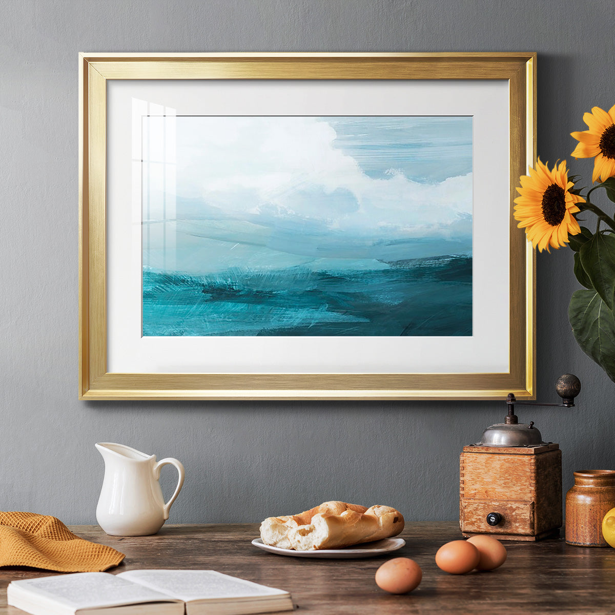 Azure Rising IV Premium Framed Print - Ready to Hang