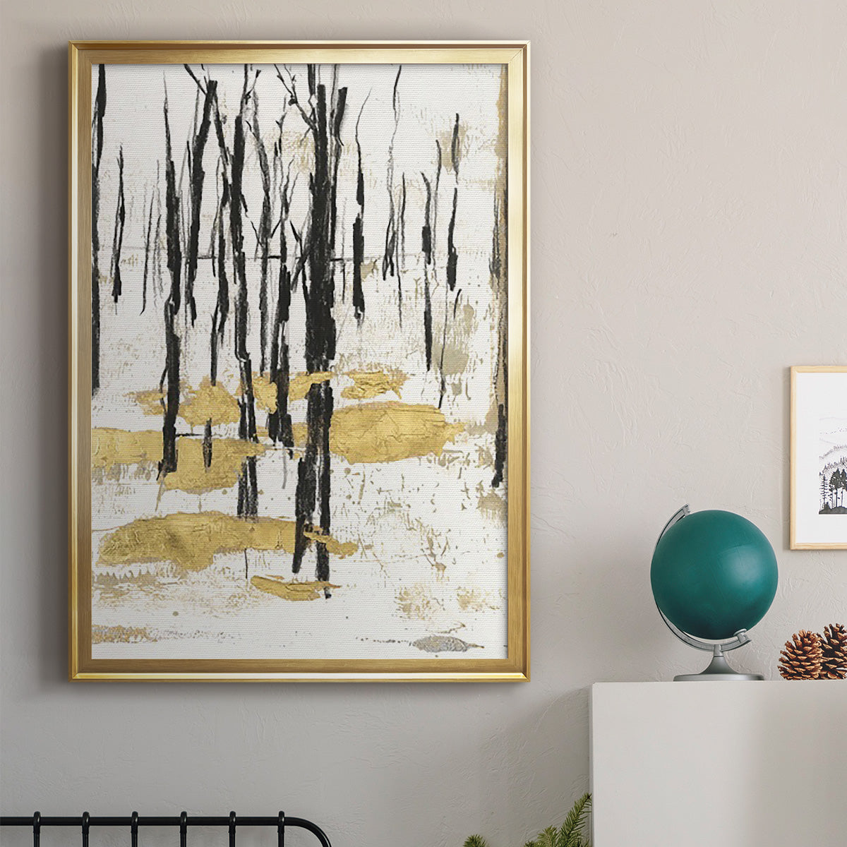 Gilded Winter I - Modern Framed Canvas Print