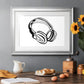 Headphones Sketch Premium Framed Print - Ready to Hang