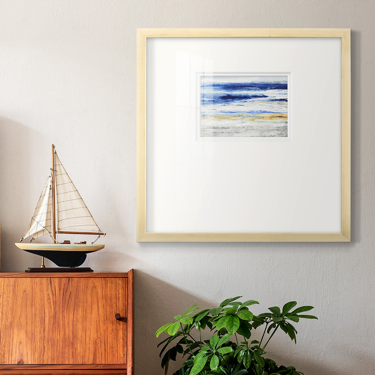 Choppy Seas I Premium Framed Print Double Matboard