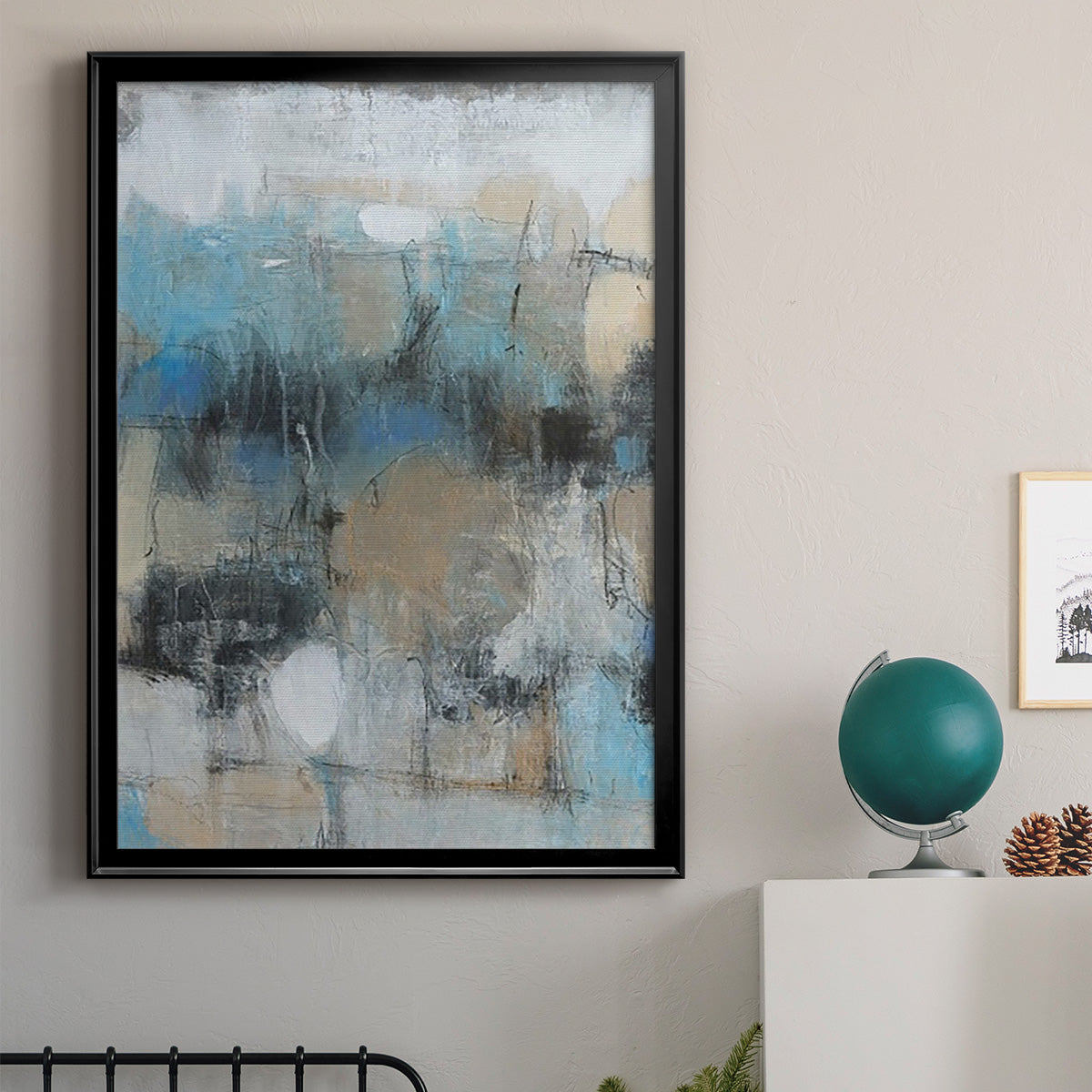 In the Moment I - Modern Framed Canvas Print