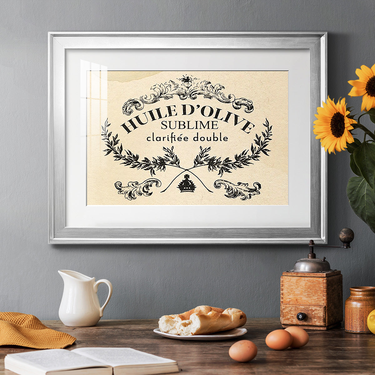 Antique French Label IV - Modern Framed Art Print