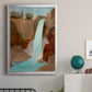 Turquoise Falls II - Modern Framed Canvas Print