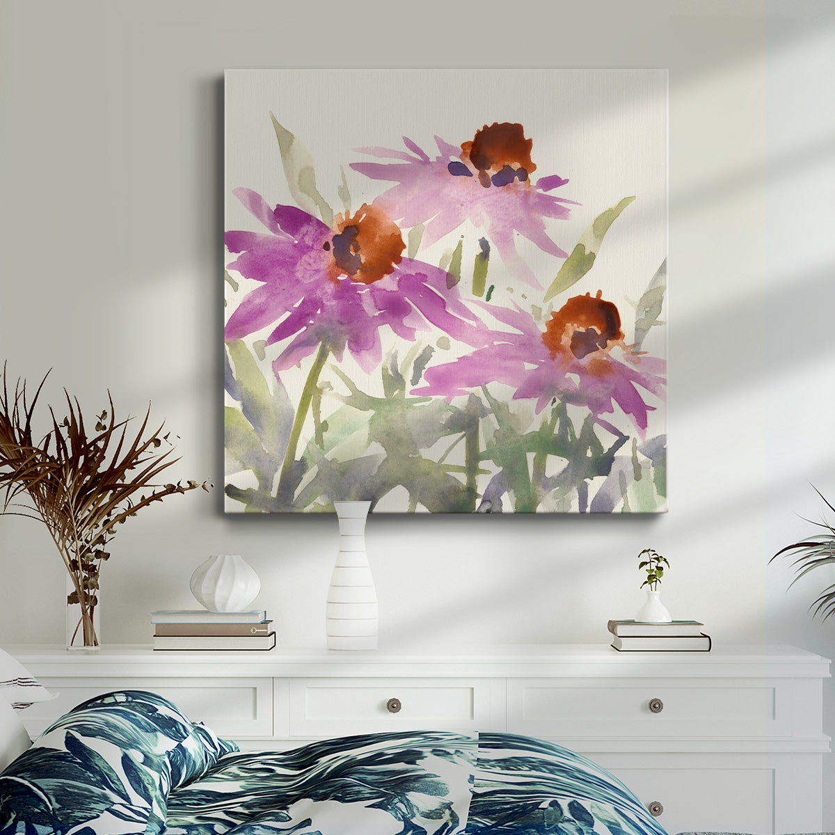 Daisy Garden Views II - Canvas Art Print