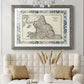 Bordered Map of England & Wales-Premium Framed Print - Ready to Hang