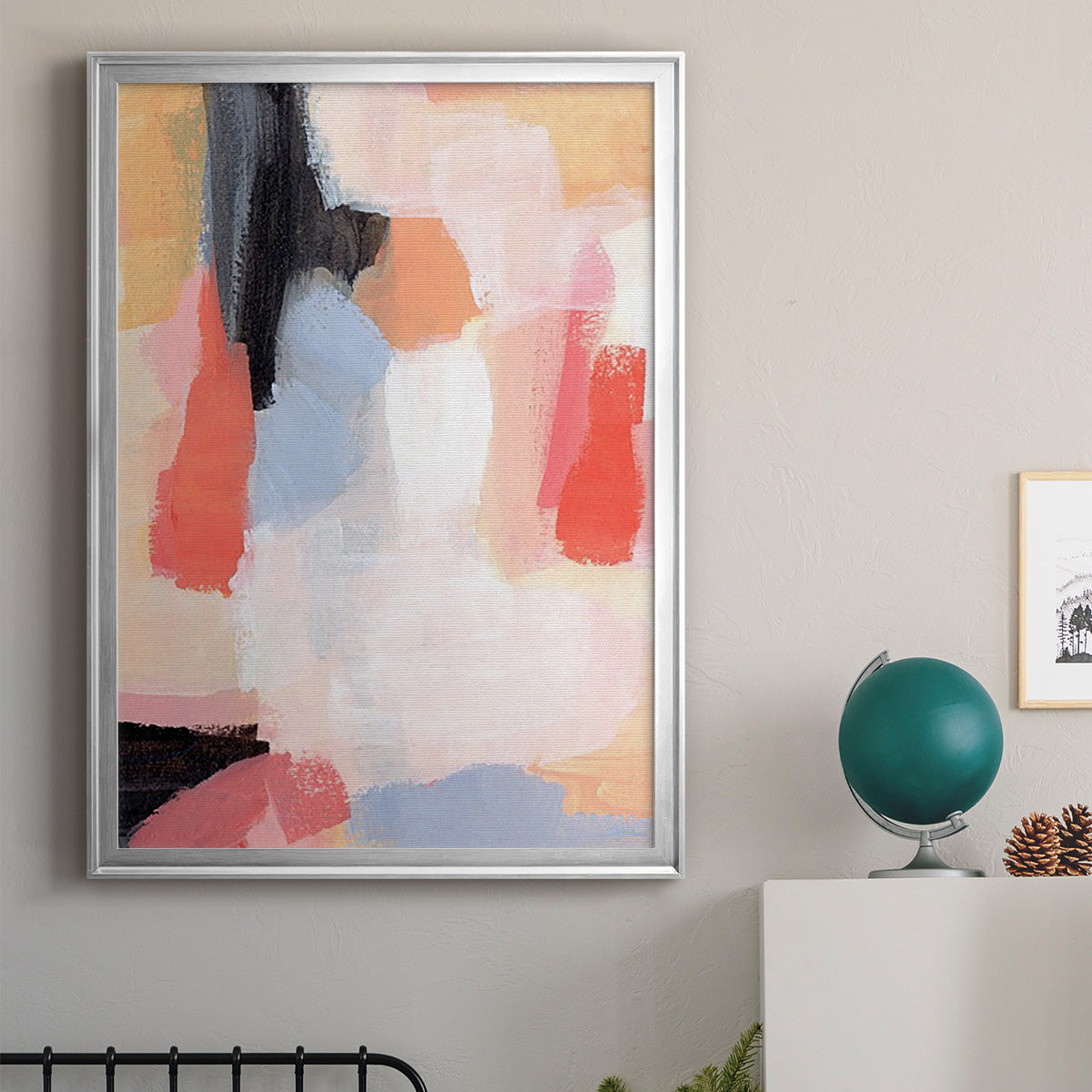 Aerial Scarlet II - Modern Framed Canvas Print