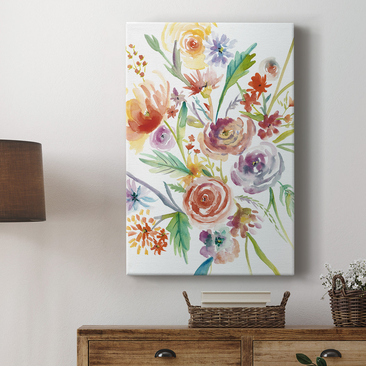 Floating Florals I - Canvas Art Print