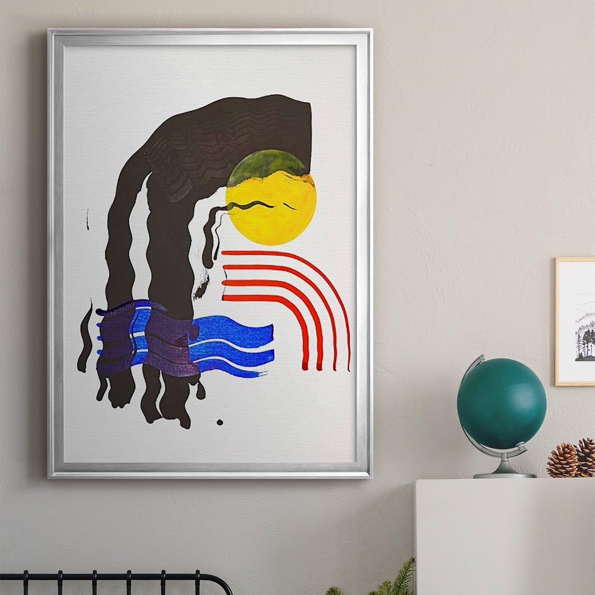 Shifting I - Modern Framed Canvas Print