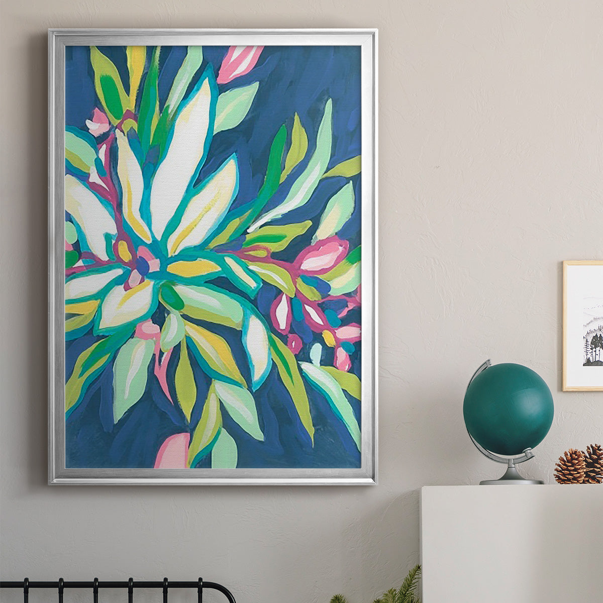 Blue Tropics I - Modern Framed Canvas Print