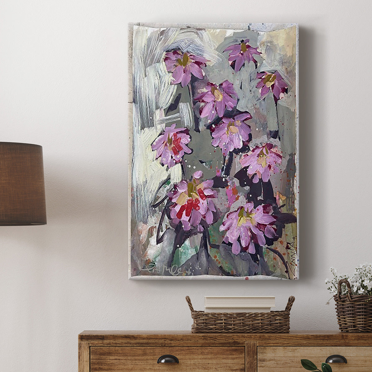 Zinnia II Premium Gallery Wrapped Canvas - Ready to Hang