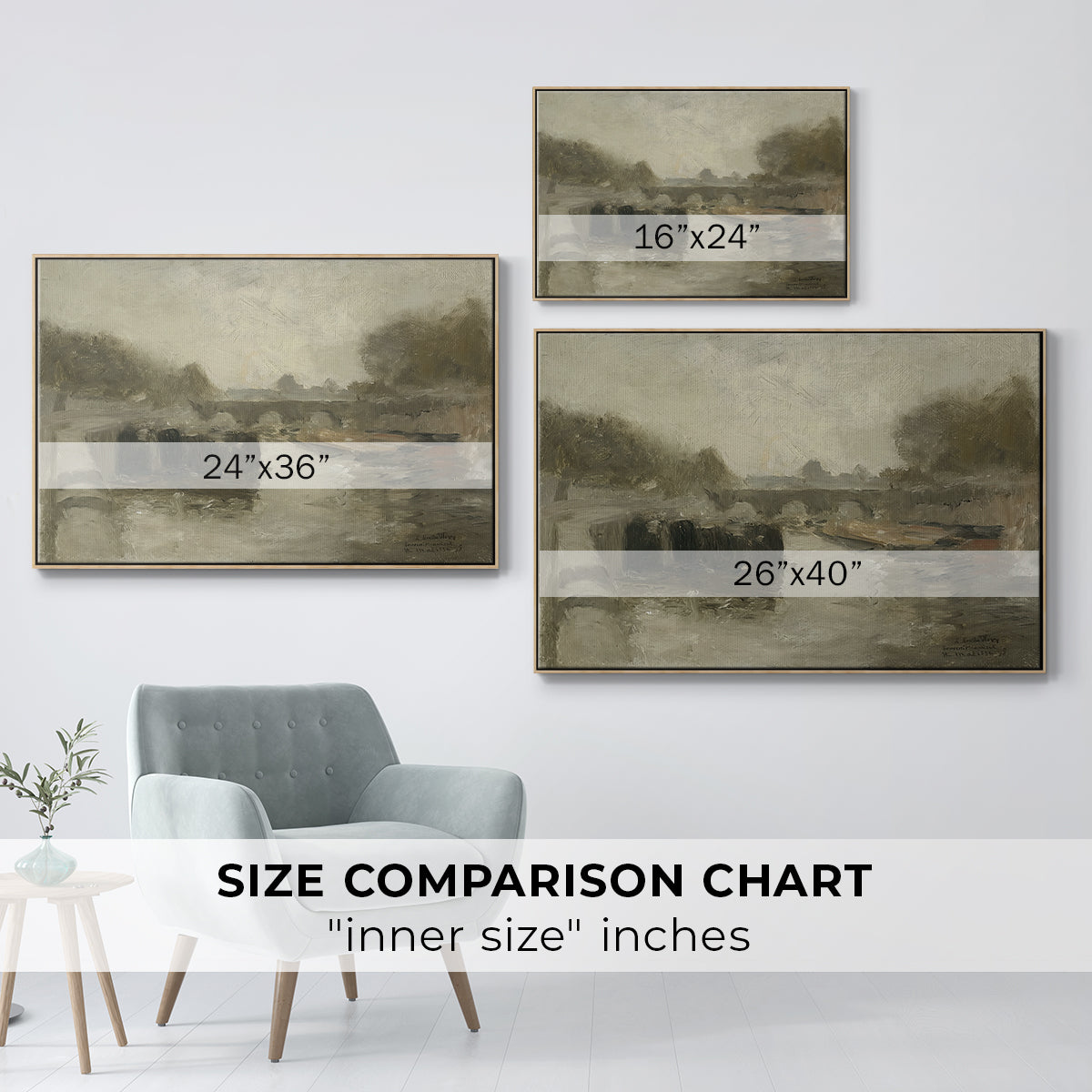 The Bridge (Le pont), 1895 - Floater Framed Canvas Print